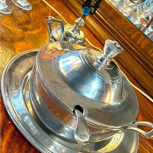 Wilton pewter tureen with ladle